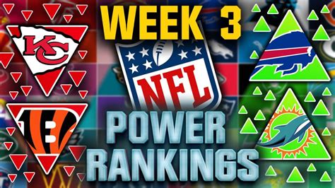 week 3 nfl standings|power rankings after week 3.